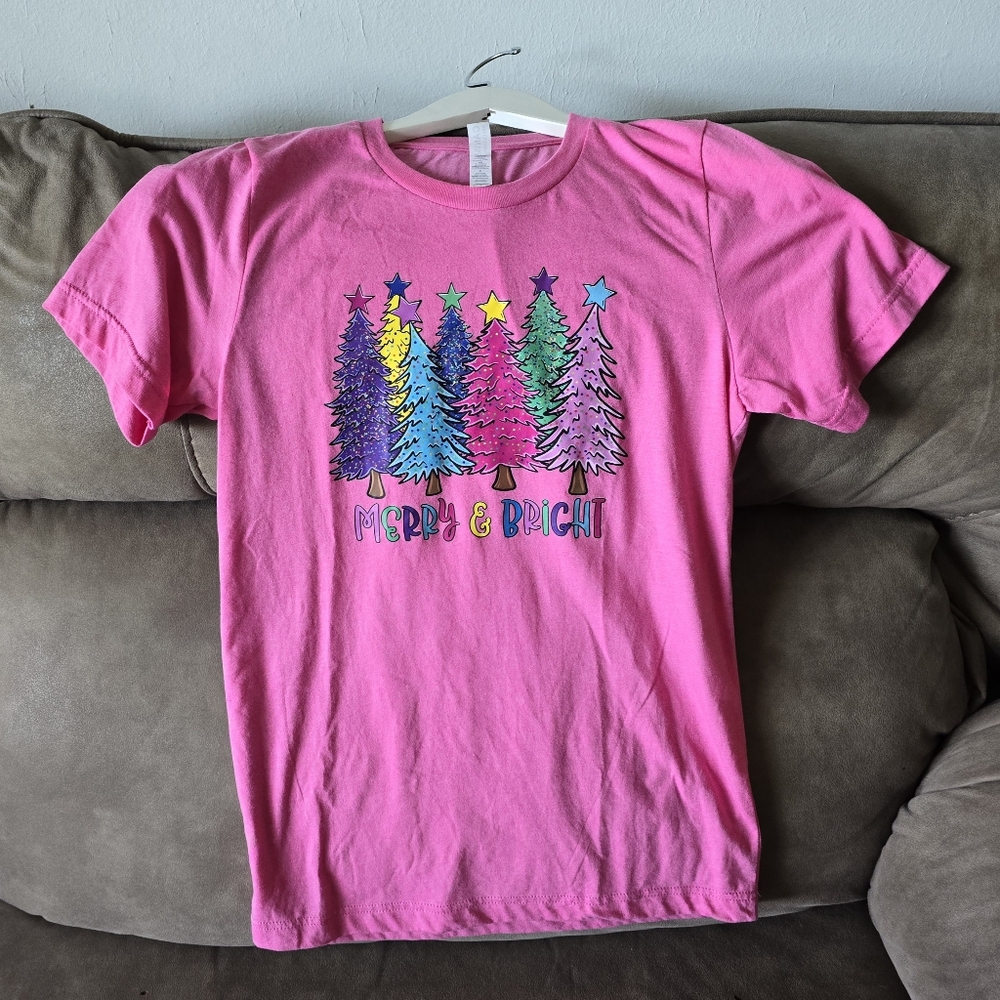 Merry and Bright holiday tee